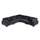  Manufacturer Color_Black -- Traverse 8555BK*2AC3CR 5 pc Modular Sectional IMAGE 1