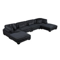  Manufacturer Color_Black -- Traverse 8555BK*2CR2AC2OT 6 pc Modular Sectional with Ottomans IMAGE 1