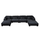 Manufacturer Color_Black -- Traverse 8555BK*2CR2AC2OT 6 pc Modular Sectional with Ottomans IMAGE 2