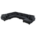  Manufacturer Color_Black -- Traverse 8555BK*2CR3ACVC 6 pc Modular Sectional with Reversible Chaise IMAGE 1