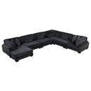  Manufacturer Color_Black -- Traverse 8555BK*2CR3ACVC 6 pc Modular Sectional with Reversible Chaise IMAGE 2