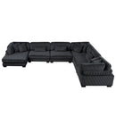  Manufacturer Color_Black -- Traverse 8555BK*2CR3ACVC 6 pc Modular Sectional with Reversible Chaise IMAGE 4