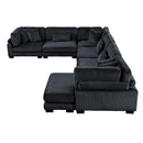  Manufacturer Color_Black -- Traverse 8555BK*2CR3ACVC 6 pc Modular Sectional with Reversible Chaise IMAGE 5