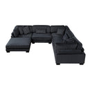  Manufacturer Color_Black -- Traverse 8555BK*3CR2ACOT 6 pc Modular Sectional with Ottoman IMAGE 4