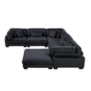  Manufacturer Color_Black -- Traverse 8555BK*3CR2ACOT 6 pc Modular Sectional with Ottoman IMAGE 5