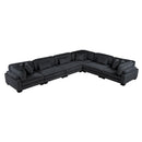  Manufacturer Color_Black -- Traverse 8555BK*3CR3AC 6 pc Modular Sectional IMAGE 1
