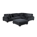  Homelegance Traverse 8555BK*3CRACOT 5 pc Modular Sectional with Ottoman IMAGE 1