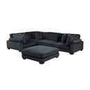  Homelegance Traverse 8555BK*3CRACOT 5 pc Modular Sectional with Ottoman IMAGE 2