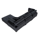  Manufacturer Color_Black -- Traverse 8555BK*4OT 4 pc Modular Sectional with Ottoman IMAGE 10