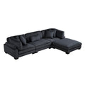  Manufacturer Color_Black -- Traverse 8555BK*4OT 4 pc Modular Sectional with Ottoman IMAGE 1