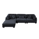  Manufacturer Color_Black -- Traverse 8555BK*4OT 4 pc Modular Sectional with Ottoman IMAGE 4