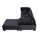  Manufacturer Color_Black -- Traverse 8555BK*4OT 4 pc Modular Sectional with Ottoman IMAGE 6