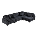  Manufacturer Color_Black -- Traverse 8555BK*4SC 4 pc Modular Sectional IMAGE 1