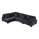  Manufacturer Color_Black -- Traverse 8555BK*4SC 4 pc Modular Sectional IMAGE 2