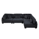  Manufacturer Color_Black -- Traverse 8555BK*4SC 4 pc Modular Sectional IMAGE 3
