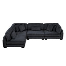  Manufacturer Color_Black -- Traverse 8555BK*4SC 4 pc Modular Sectional IMAGE 4