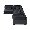  Manufacturer Color_Black -- Traverse 8555BK*4SC 4 pc Modular Sectional IMAGE 6
