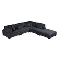  Manufacturer Color_Black -- Traverse 8555BK*5OT 5 pc Modular Sectional with Ottoman IMAGE 1