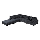  Manufacturer Color_Black -- Traverse 8555BK*5OT 5 pc Modular Sectional with Ottoman IMAGE 2