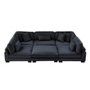  Manufacturer Color_Black -- Traverse 8555BK*6OT 6 pc Modular Sectional with Ottoman IMAGE 8