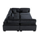  Manufacturer Color_Black -- Traverse 8555BK*6OT 6 pc Modular Sectional with Ottoman IMAGE 9
