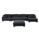  Homelegance Traverse 8555BK*CR2ACVCOT 5 pc Modular Sectional with Reversible Chaise and Ottoman IMAGE 1