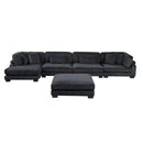  Homelegance Traverse 8555BK*CR2ACVCOT 5 pc Modular Sectional with Reversible Chaise and Ottoman IMAGE 2