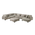  Manufacturer Color_Taupe -- Traverse 8555GB*2CR3ACVCOT 7 pc Modular Sectional with Reversible Chaise and Ottoman IMAGE 1