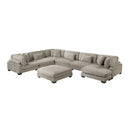  Manufacturer Color_Taupe -- Traverse 8555GB*2CR3ACVCOT 7 pc Modular Sectional with Reversible Chaise and Ottoman IMAGE 1