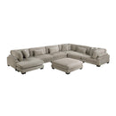  Manufacturer Color_Taupe -- Traverse 8555GB*2CR3ACVCOT 7 pc Modular Sectional with Reversible Chaise and Ottoman IMAGE 2