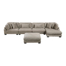  Homelegance Traverse 8555GB*CR2ACVCOT 5 pc Modular Sectional with Reversible Chaise and Ottoman IMAGE 1
