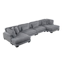  Homelegance Traverse 8555GY*2AC2VC 4 pc Modular Sectional with Reversible Chaise IMAGE 1