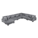  Manufacturer Color_Grey -- Traverse 8555GY*2CR3ACVC 6 pc Modular Sectional with Reversible Chaise IMAGE 2