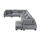  Manufacturer Color_Grey -- Traverse 8555GY*2CR3ACVC 6 pc Modular Sectional with Reversible Chaise IMAGE 5