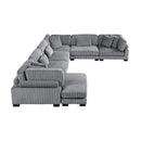  Manufacturer Color_Grey -- Traverse 8555GY*2CR3ACVC 6 pc Modular Sectional with Reversible Chaise IMAGE 6
