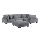  Homelegance Traverse 8555GY*3CRACOT 5 pc Modular Sectional with Ottoman IMAGE 1