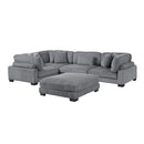  Homelegance Traverse 8555GY*3CRACOT 5 pc Modular Sectional with Ottoman IMAGE 2