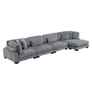  Homelegance Traverse 8555GY*CR2ACVC 4 pc Modular Sectional with Reversible Chaise IMAGE 1