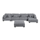  Homelegance Traverse 8555GY*CR2ACVCOT 5 pc Modular Sectional with Reversible Chaise and Ottoman IMAGE 1