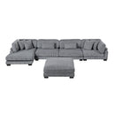  Homelegance Traverse 8555GY*CR2ACVCOT 5 pc Modular Sectional with Reversible Chaise and Ottoman IMAGE 2