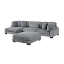  Homelegance Traverse 8555GY*CRACVCOT 4 pc Modular Sectional with Reversible Chaise and Ottoman IMAGE 2