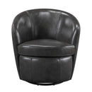  Manufacturer Color_Smoky grey -- Homelegance Tanner Swivel Leather Chair IMAGE 1