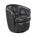  Manufacturer Color_Smoky grey -- Homelegance Tanner Swivel Leather Chair IMAGE 2