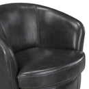  Manufacturer Color_Smoky grey -- Homelegance Tanner Swivel Leather Chair IMAGE 6