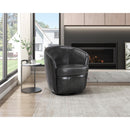  Manufacturer Color_Smoky grey -- Homelegance Tanner Swivel Leather Chair IMAGE 8