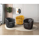  Manufacturer Color_Smoky grey -- Homelegance Tanner Swivel Leather Chair IMAGE 9