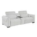  Homelegance McPherson 9455CLD-2CNPWH* Power Double Reclining Love Seat with Center Console and Power Headrests, Charging Ports IMAGE 2