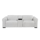  Homelegance McPherson 9455CLD-2CNPWH* Power Double Reclining Love Seat with Center Console and Power Headrests, Charging Ports IMAGE 5