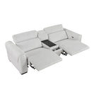  Homelegance McPherson 9455CLD-2CNPWH* Power Double Reclining Love Seat with Center Console and Power Headrests, Charging Ports IMAGE 9