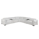  Homelegance McPherson 9455CLD*7LRRRPWH 7 pc Modular Power Reclining Sectional with Power Headrests IMAGE 1